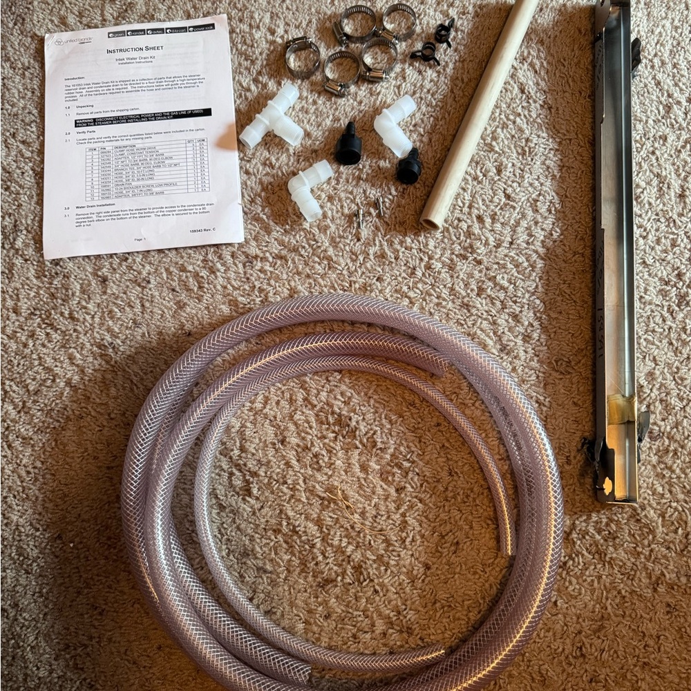 Intek Water Drain Kit Installation For Commercial Steamer with instructions